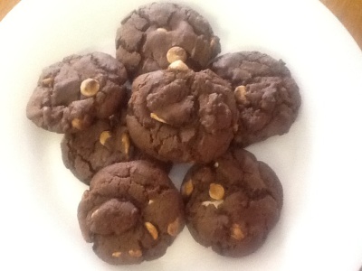 Triple Chocolate Almond Cookies